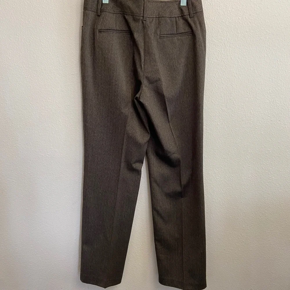 Peter Nygard Dress Pants‎ Career Trouser Brown Herringbone Stretch Size 8